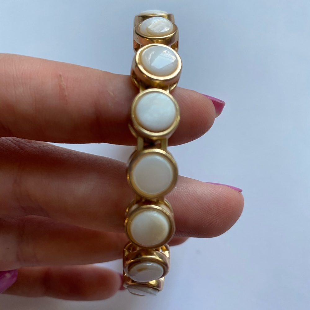 Pearl adorned gold bracelet
